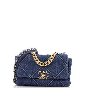 Chanel Medium 19 Flap Bag Quilted Denim